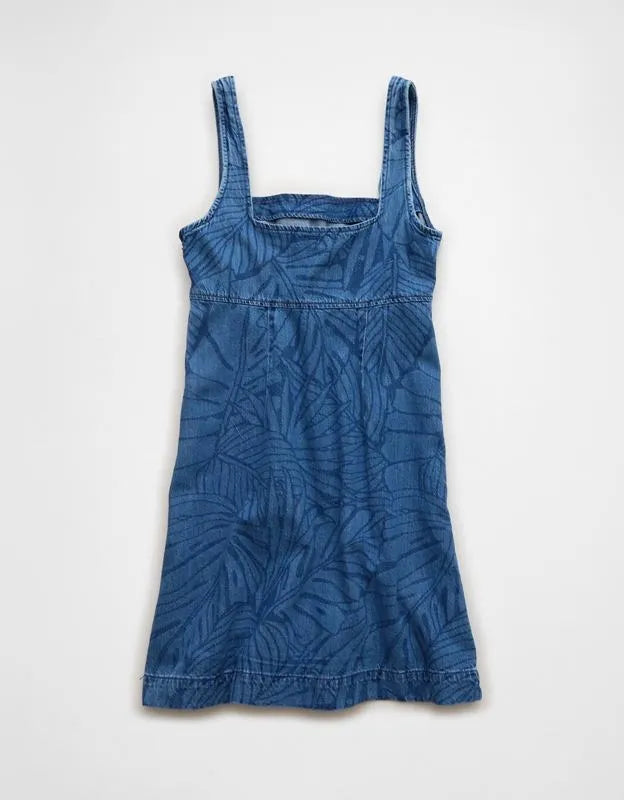 AE Printed Denim Mini Dress