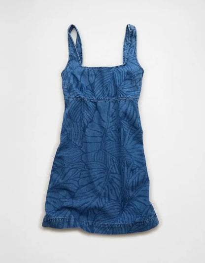 AE Printed Denim Mini Dress