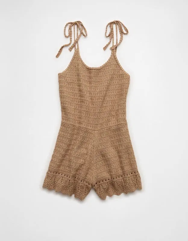 AE Tie-Strap Sweater Romper