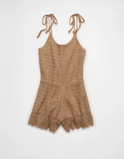 AE Tie-Strap Sweater Romper