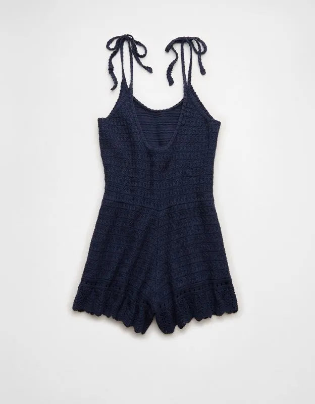 AE Tie-Strap Sweater Romper