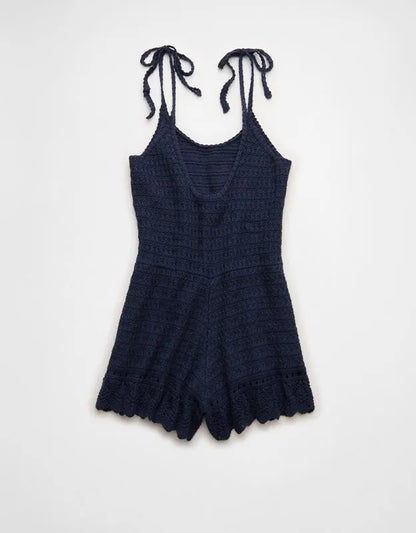 AE Tie-Strap Sweater Romper
