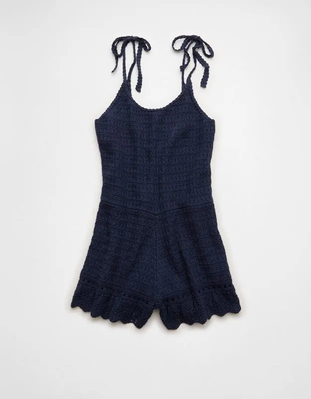 AE Tie-Strap Sweater Romper