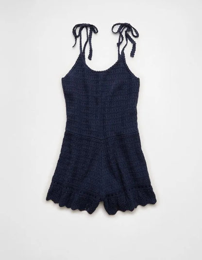 AE Tie-Strap Sweater Romper