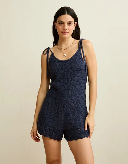 AE Tie-Strap Sweater Romper
