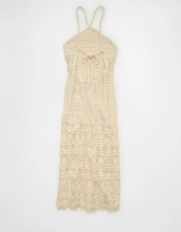 AE Halter Sweater Midi Dress
