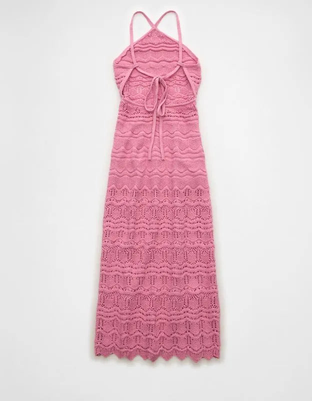 AE Halter Sweater Midi Dress