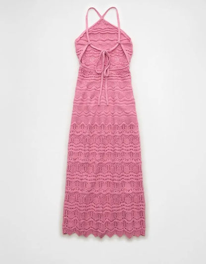 AE Halter Sweater Midi Dress