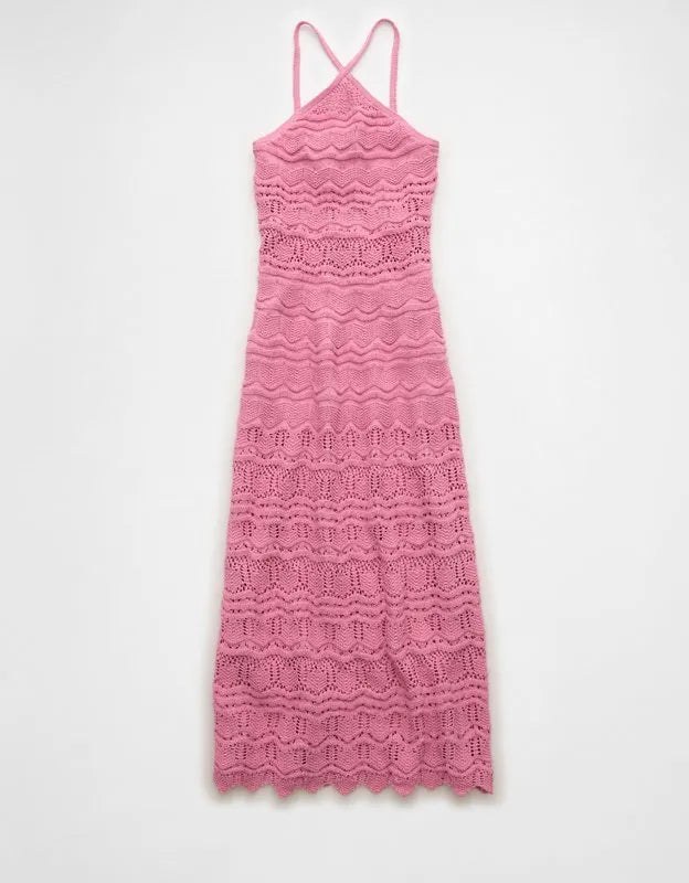 AE Halter Sweater Midi Dress