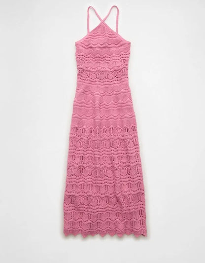 AE Halter Sweater Midi Dress