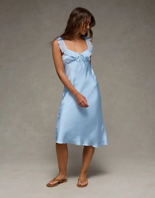 AE Ruffle Strap Midi Dress