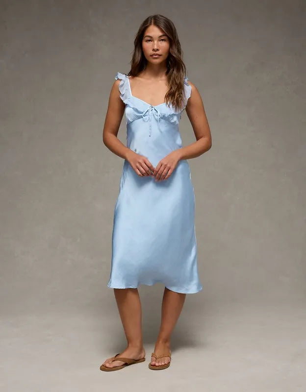 AE Ruffle Strap Midi Dress