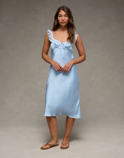 AE Ruffle Strap Midi Dress