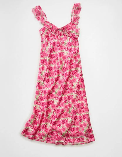 AE Ruffle Strap Midi Dress