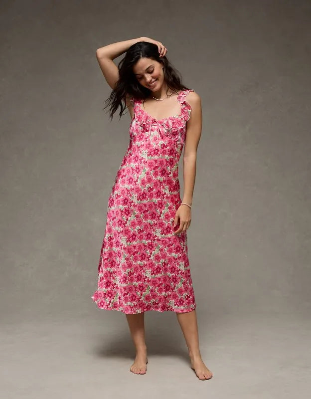 AE Ruffle Strap Midi Dress