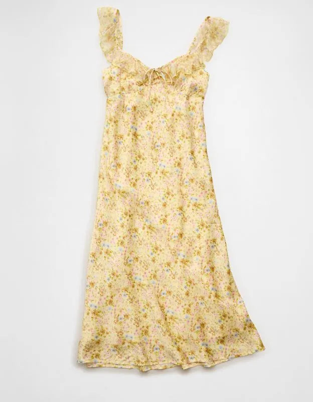 AE Ruffle Strap Midi Dress