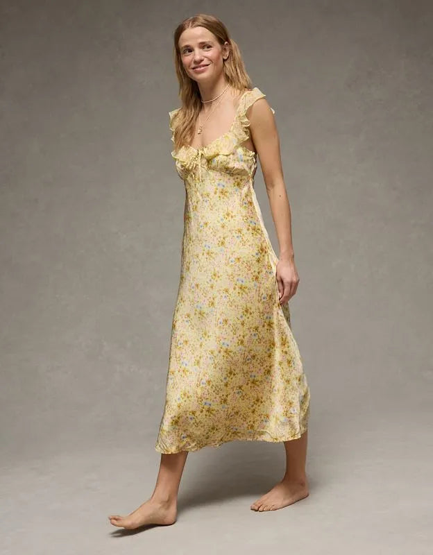 AE Ruffle Strap Midi Dress
