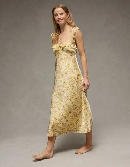 AE Ruffle Strap Midi Dress