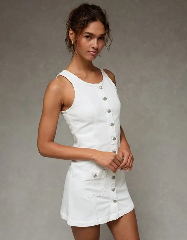 AE Denim Pinafore Mini Dress