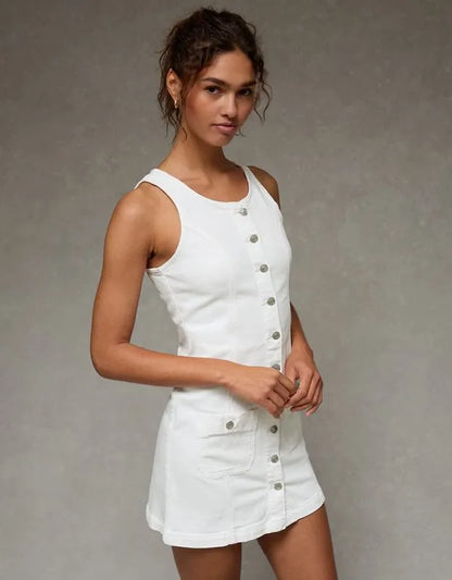 AE Denim Pinafore Mini Dress