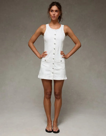 AE Denim Pinafore Mini Dress