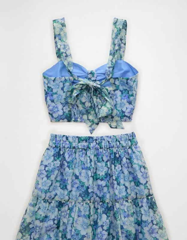 AE Matching Halter Top & Midi Skirt Set