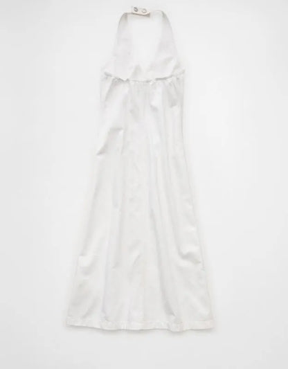 AE Denim Halter Midi Dress