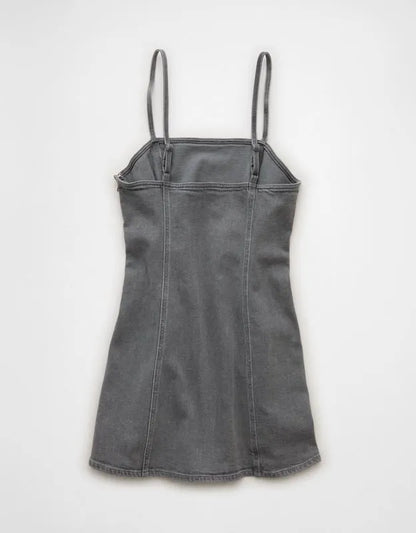 AE Square Neck Denim Mini Dress