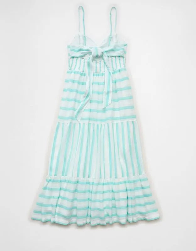 AE Striped Corset Midi Dress