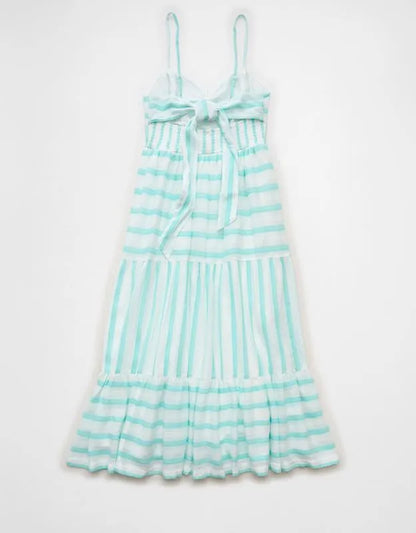 AE Striped Corset Midi Dress