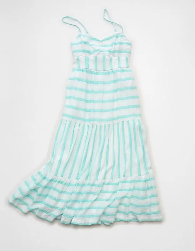 AE Striped Corset Midi Dress