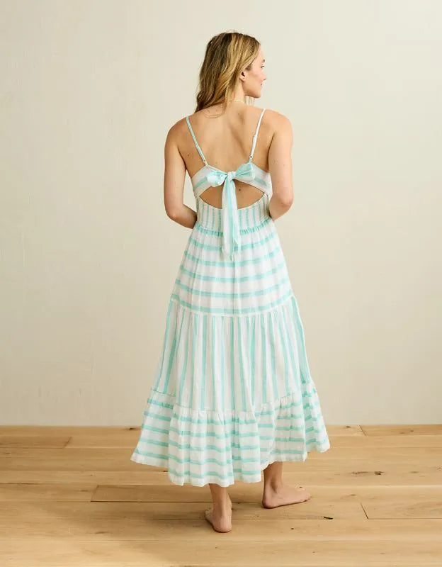 AE Striped Corset Midi Dress