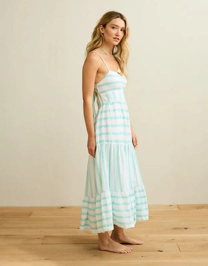 AE Striped Corset Midi Dress