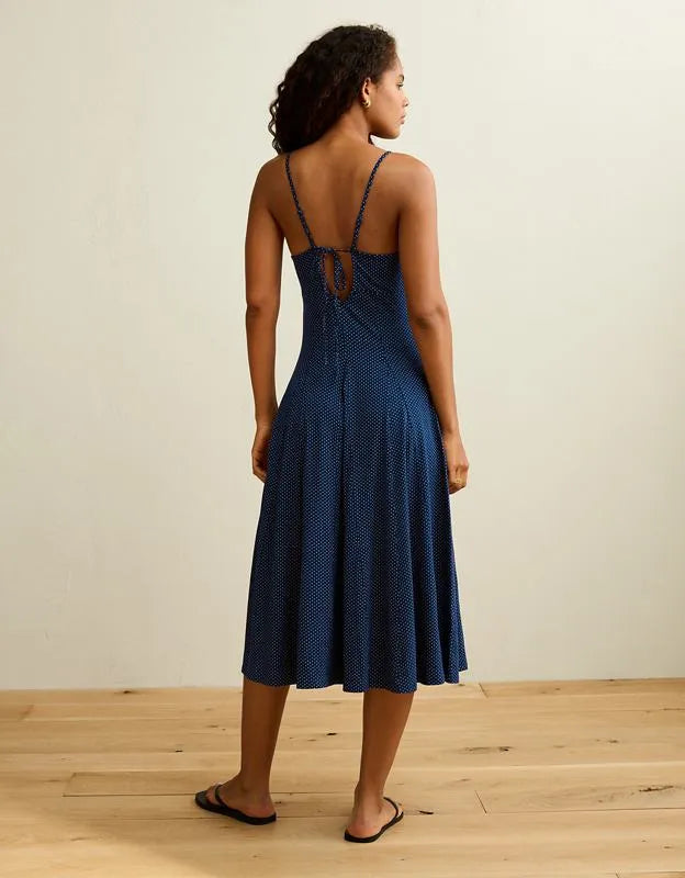 AE Knit Tie-Back Godet Midi Dress