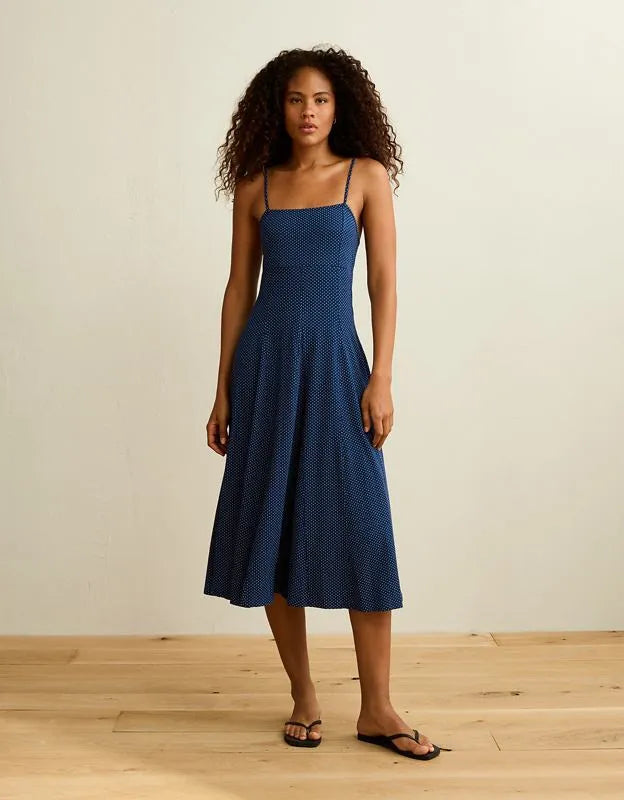 AE Knit Tie-Back Godet Midi Dress