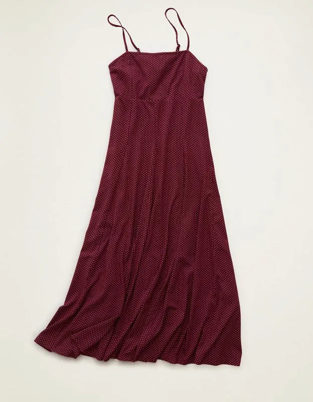AE Knit Tie-Back Godet Midi Dress