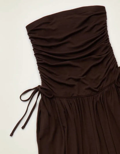 AE Strapless Side-Tie Knit Jumpsuit
