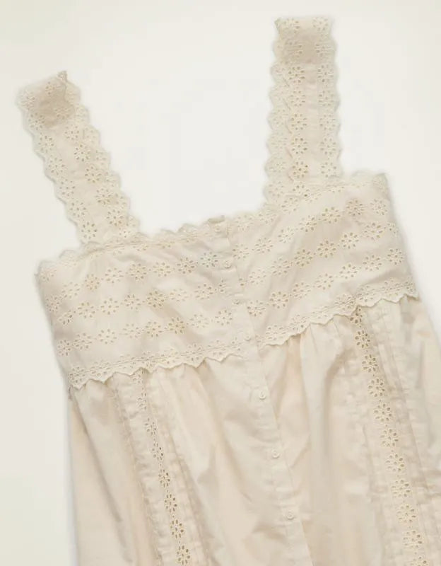 AE Embroidered Babydoll Mini Dress