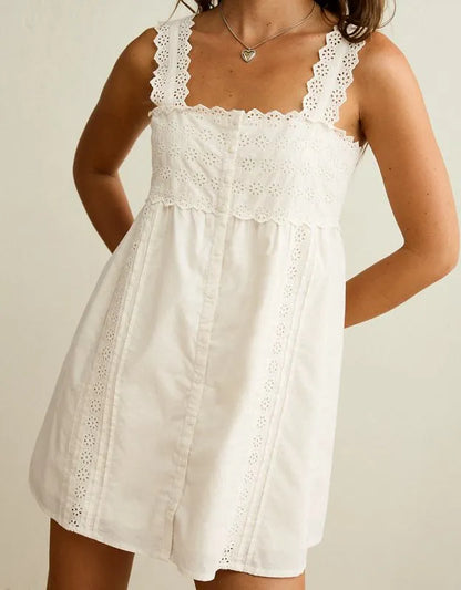 AE Embroidered Babydoll Mini Dress