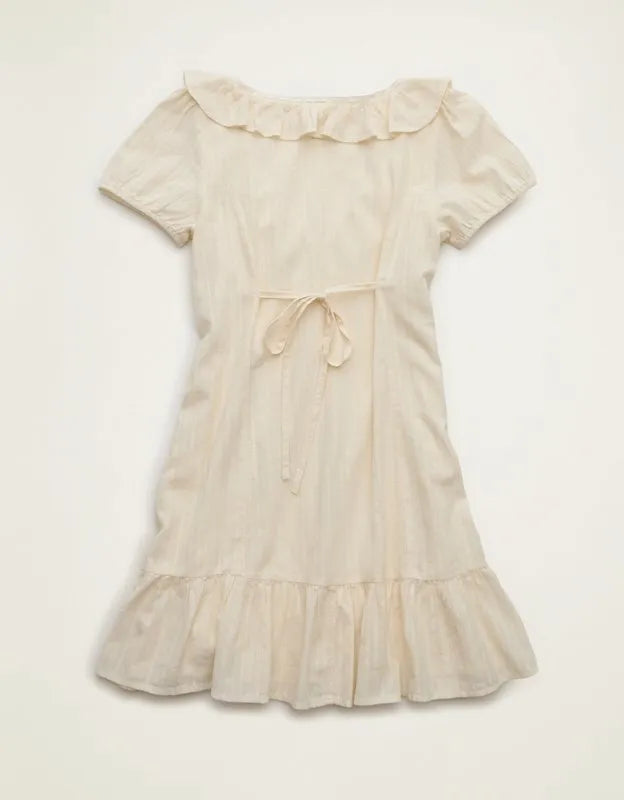 AE V-Neck Ruffle Collar Mini Dress