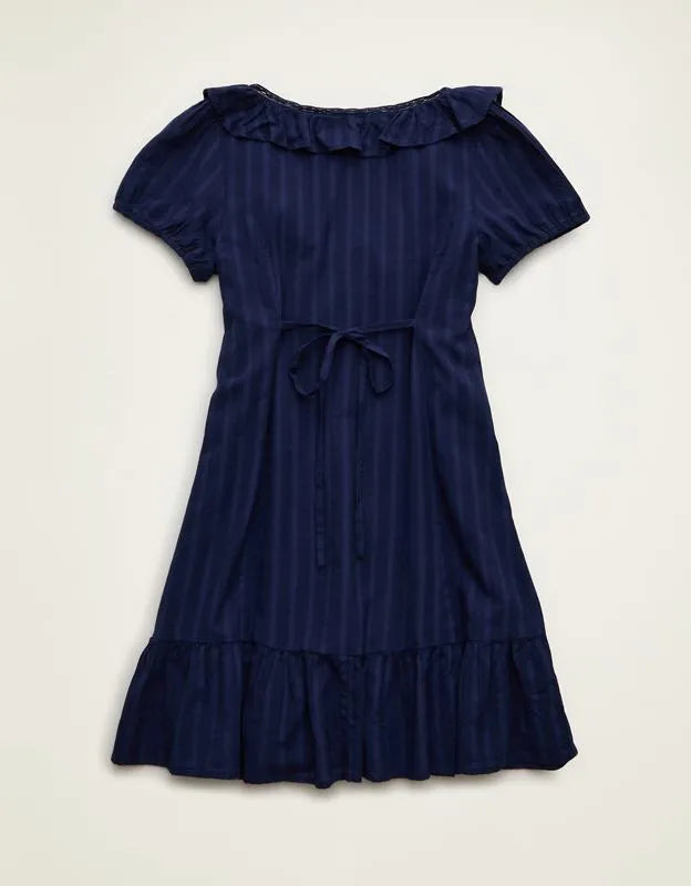 AE V-Neck Ruffle Collar Mini Dress