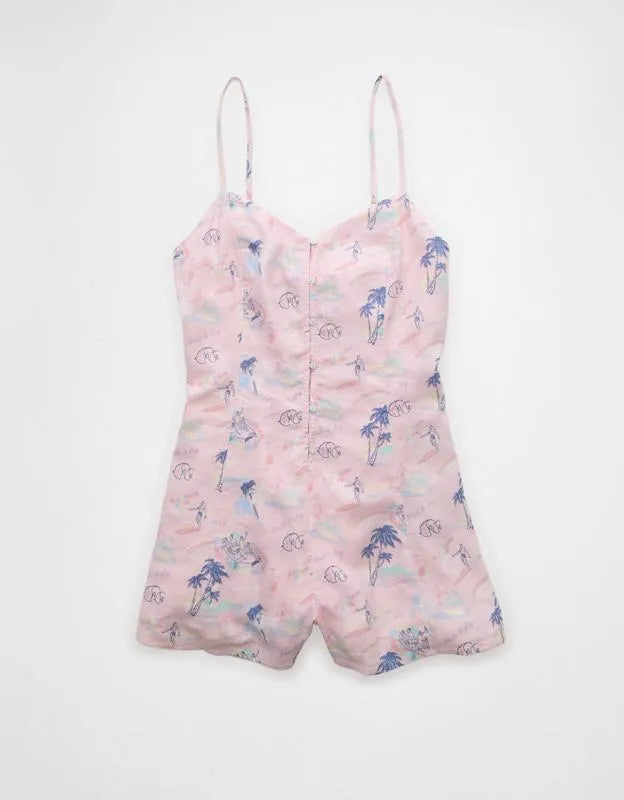 AE Pride Button-Front Flowy Romper