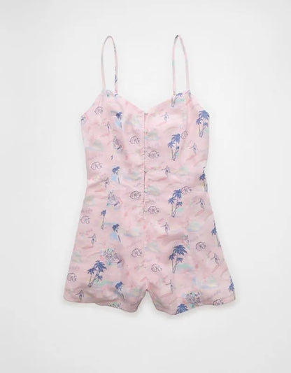 AE Pride Button-Front Flowy Romper