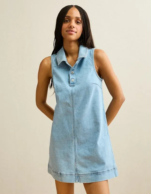 AE Denim Polo Mini Dress