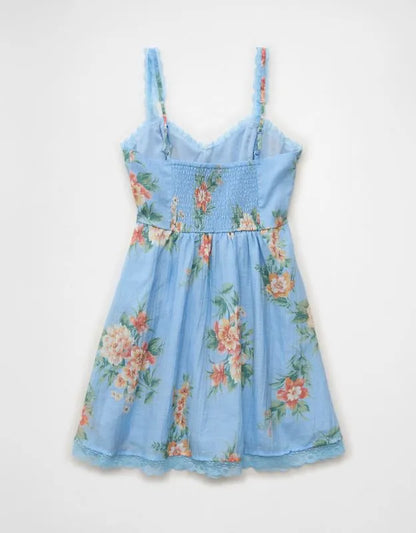 AE Ruched Tiered Mini Dress