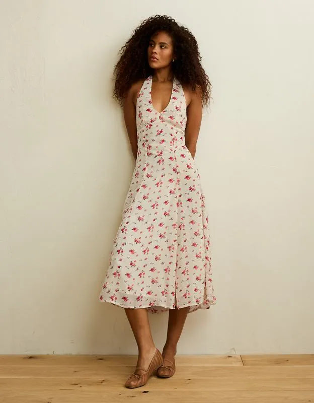 AE V-Neck Corset Maxi Dress