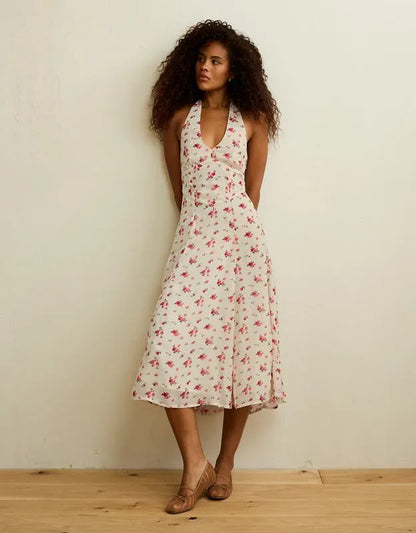 AE V-Neck Corset Maxi Dress