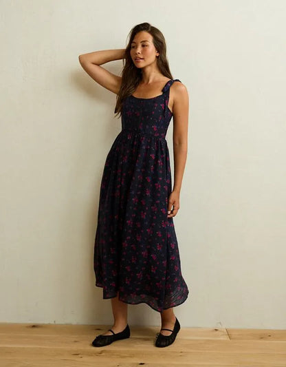 AE Scoop Neck Corset Midi Dress