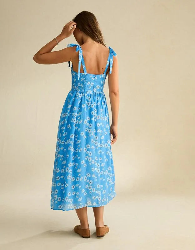 AE Scoop Neck Corset Midi Dress