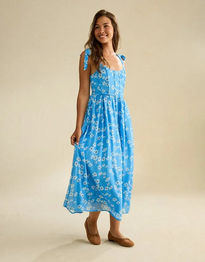 AE Scoop Neck Corset Midi Dress